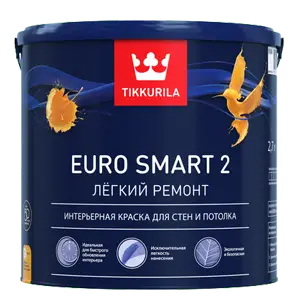 Краска интерьерная EURO SMART 2 A гл/мат 9л