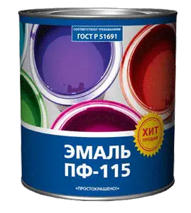 Эмаль ПФ-115 универсальная алкидная Простокрашено серая 2,7 кг