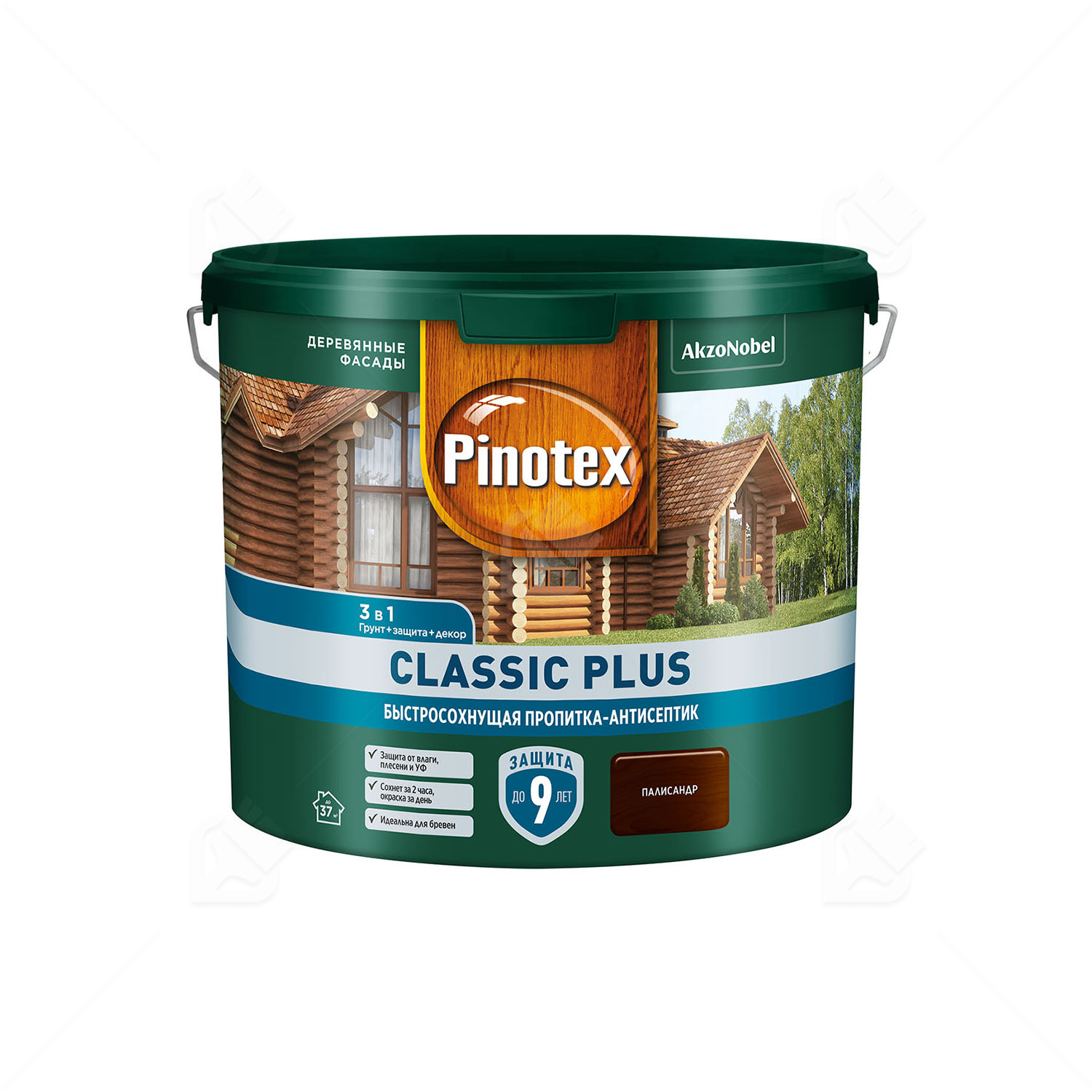 Пропитка декоративная для защиты древесины Pinotex Classic Plus 3 в 1 палисандр 2,5 л.