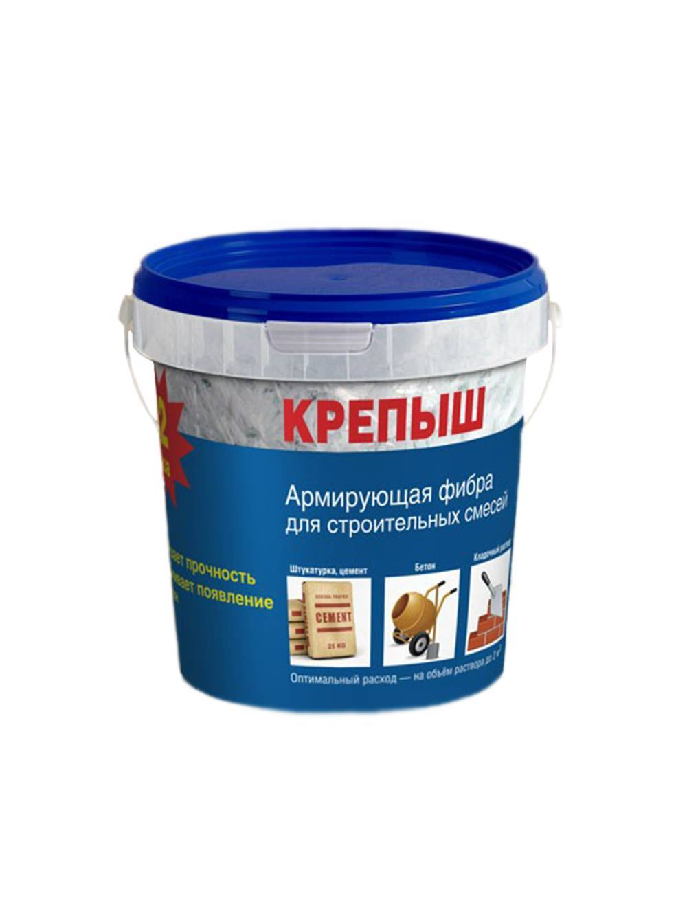 Добавка армирующая на основе стекловолокна Крепыш 0,5 кг