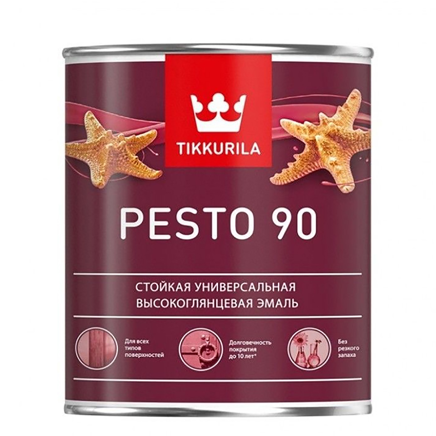 Эмаль универсальная Tikkurila PESTO 90 A высокоглянцевая 0,9л