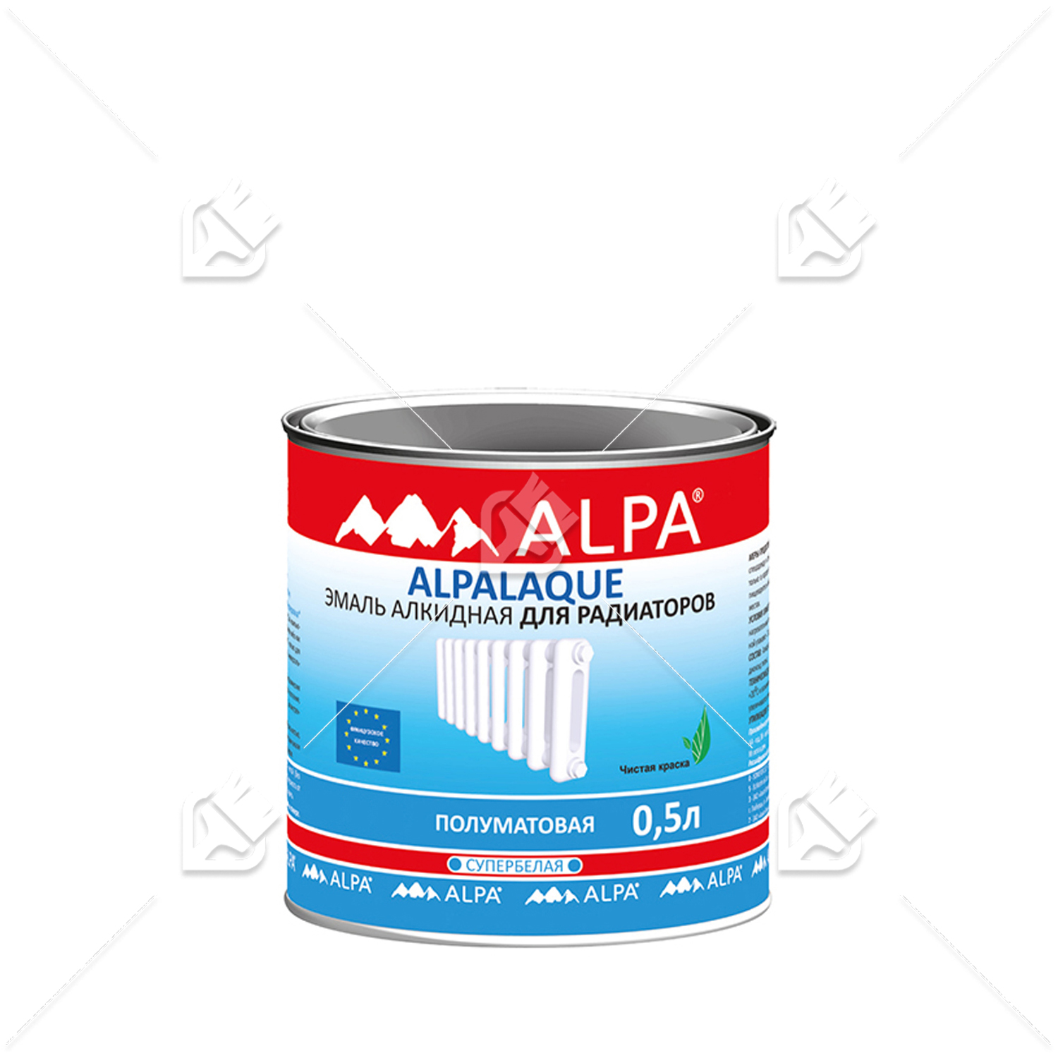 Эмаль для радиаторов Alpa Alpalaque полуматвая белая 0,5 л.