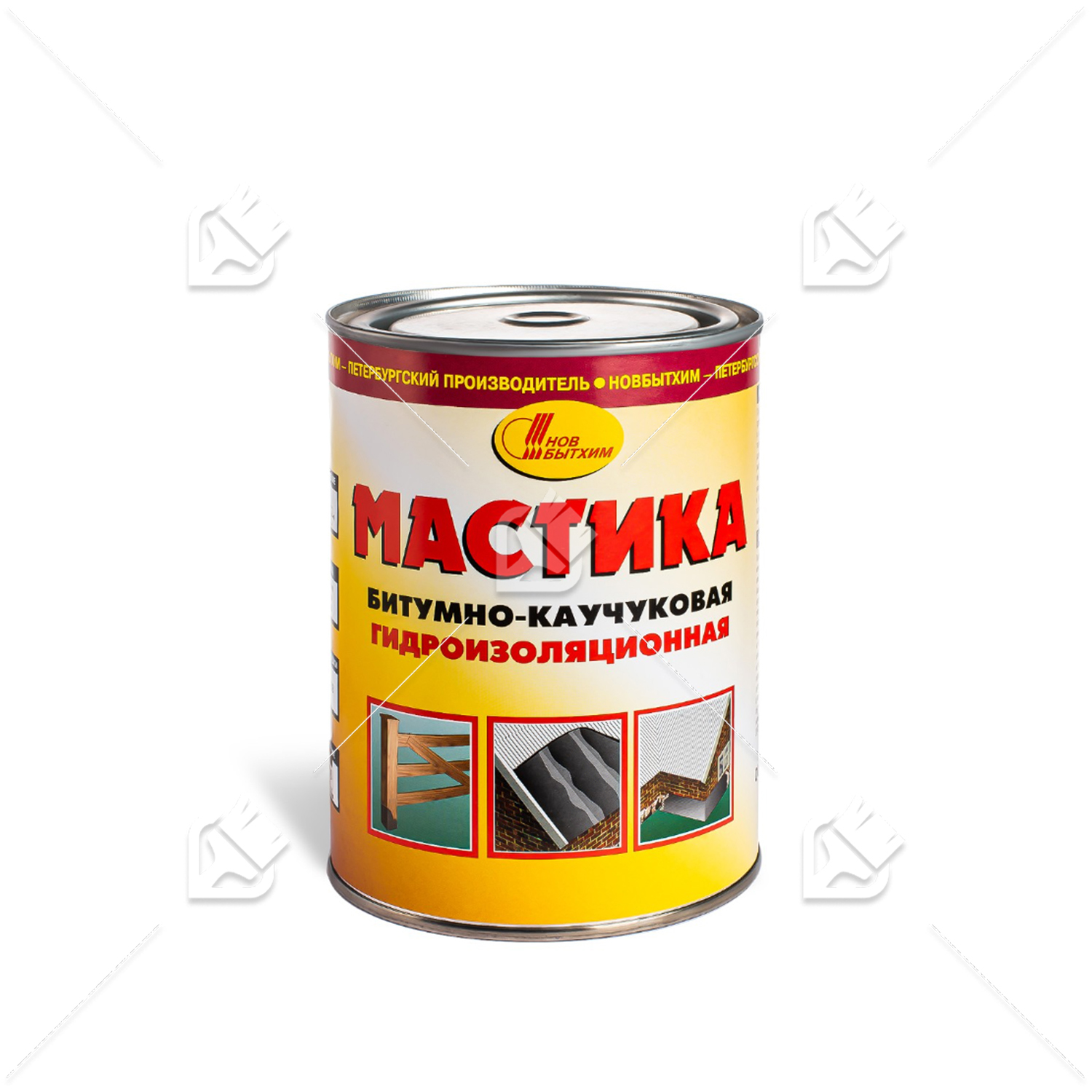 Мастика гидроизоляционная битумно-каучуковая Новбытхим 1 л.