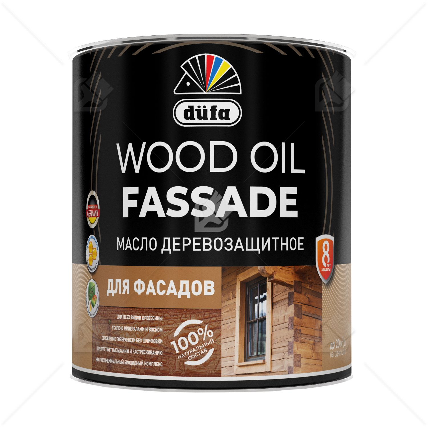 Масло деревозащитное для фасадов Dufa Wood Oil Fassade бесцветное 0,9 л.
