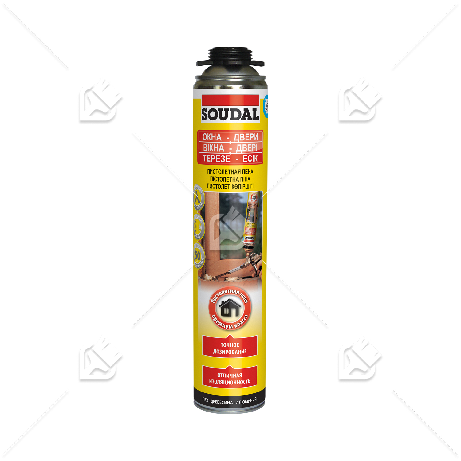 Пена професcиональная Soudal Окна-Двери 750 мл