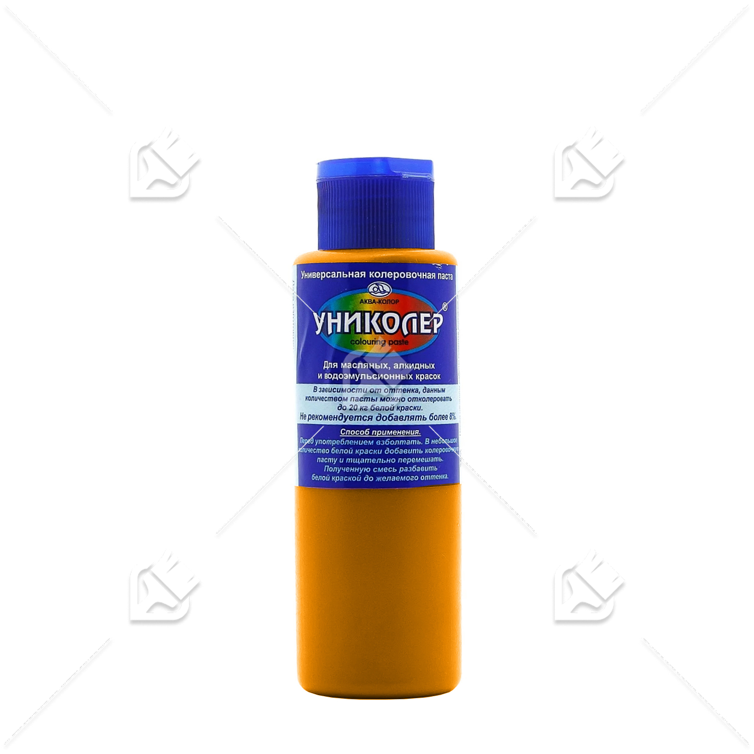 Паста колеровочная универсальная Аква-Колор Униколер 5.1 жёлто-оранжевая 100 мл.