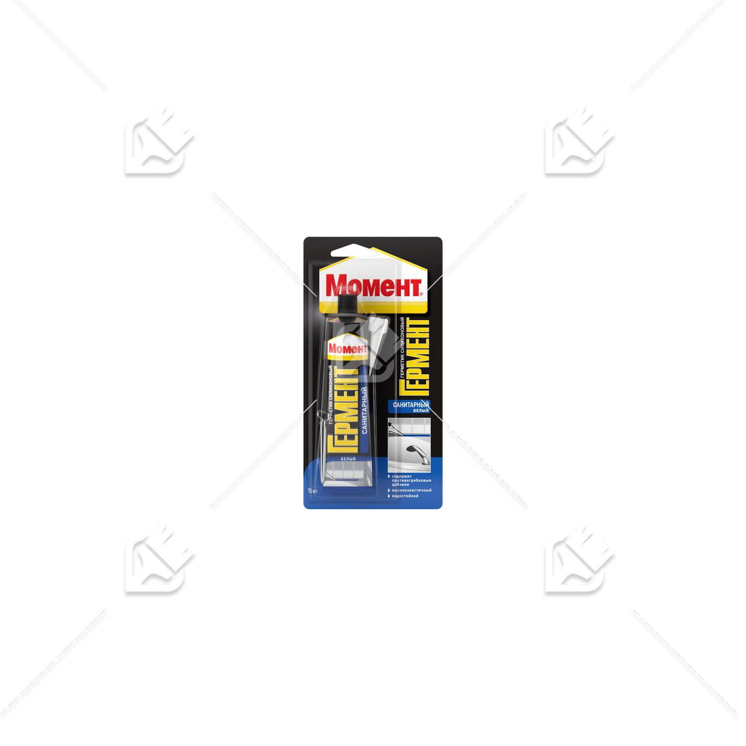 Герметик силиконовый санитарный Момент Гермент прозрачный 70 мл