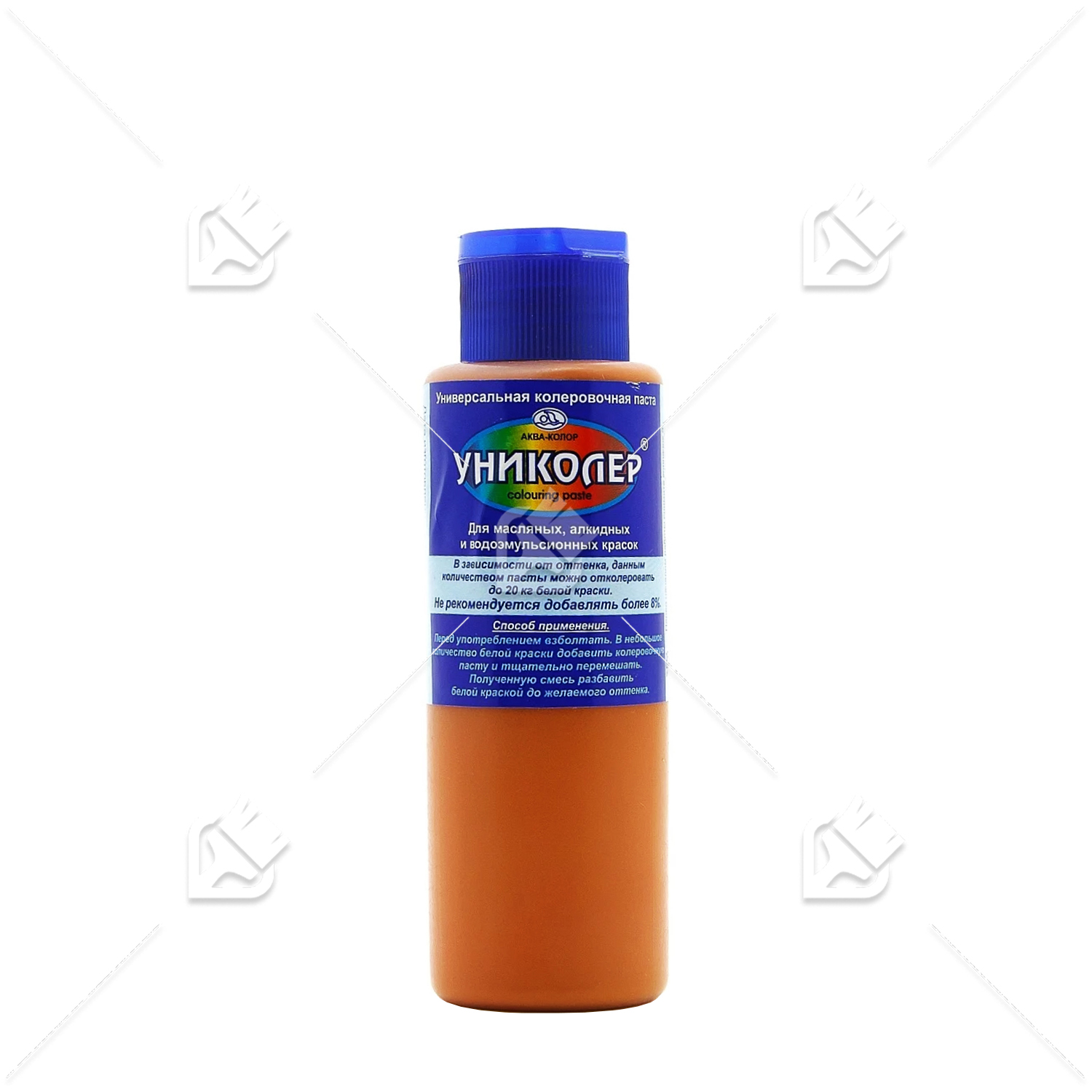 Паста колеровочная универсальная Аква-Колор Униколер 5.3 оксид оранжевая 100 мл.