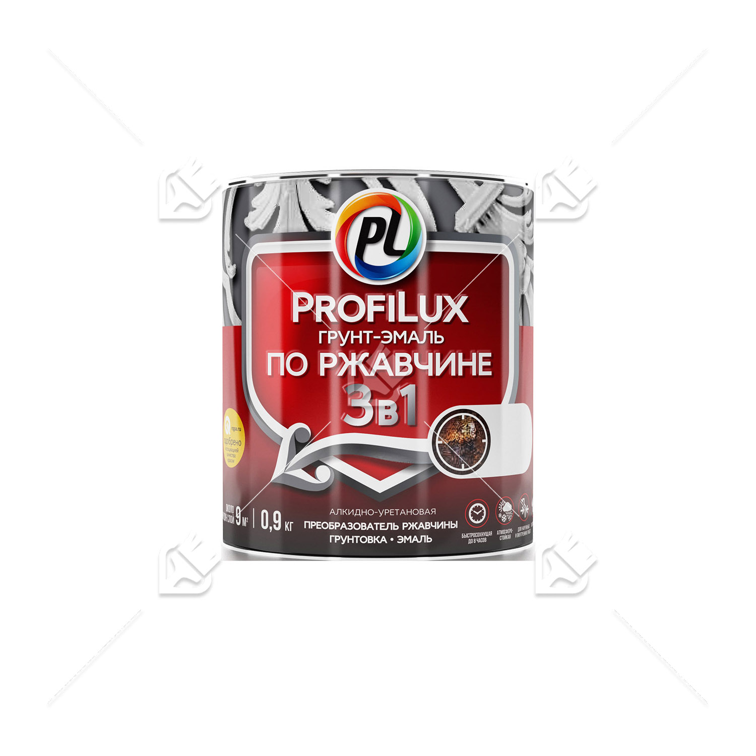 Грунт-эмаль на ржавчину 3 в 1 Profilux полуматовая жёлтая 5 кг.