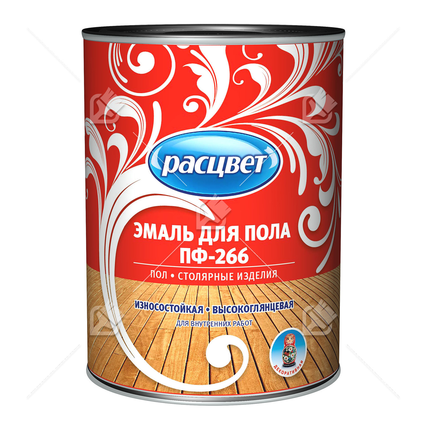 Эмаль для пола алкидная быстросохнущая Расцвет золотисто-коричневая 2,7 кг.