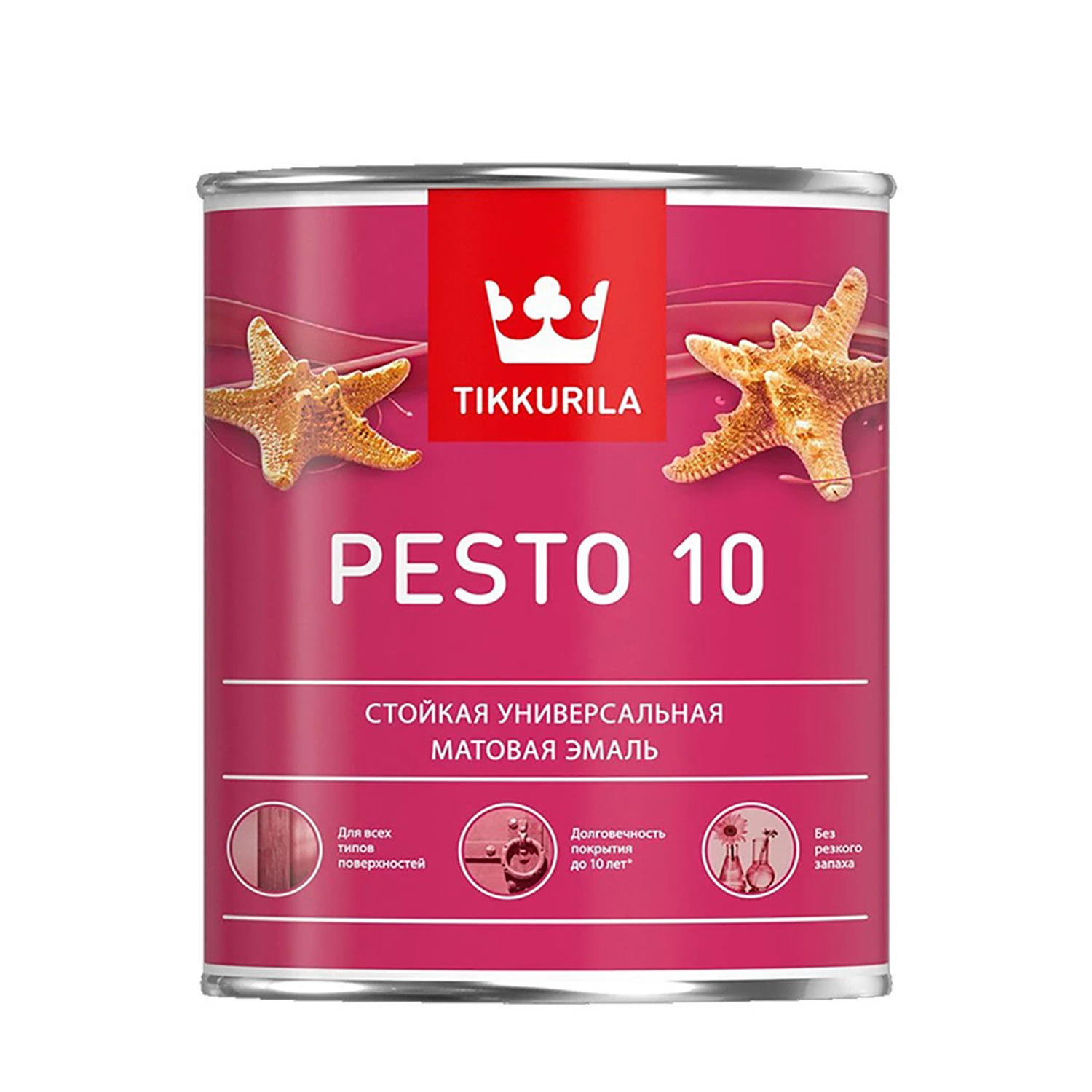 Эмаль универсальная Tikkurila PESTO 10 A матовая 0,9л