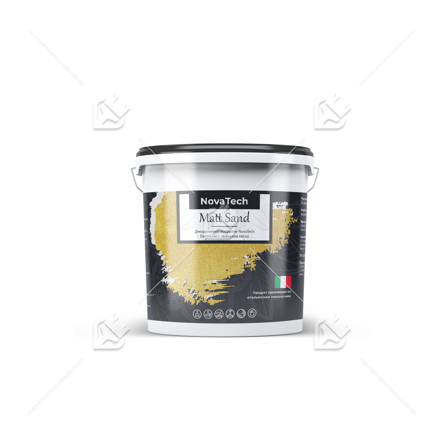 Покрытие декоративное NovaTech Matt Sand с эффектом песчаных вихрей матовый 5 л