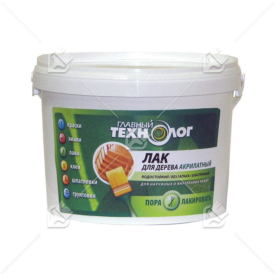 Лак для дерева акрилатный Главный Технолог орех 1 кг.