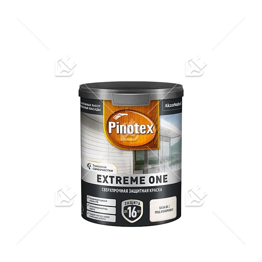 Краска для деревянных фасадов акриловая Pinotex Extreme One база BC полуматовая 0,85 л.