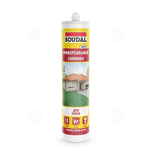 Герметик силиконовый универсальный Soudal белый 280 мл