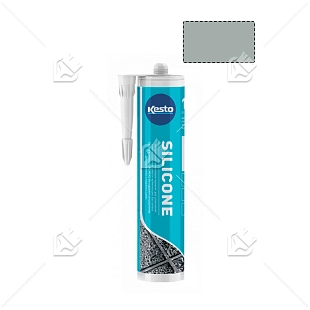Герметик силиконовый санитарный нейтральный Kesto Silicone 41 средне-серый 310 мл