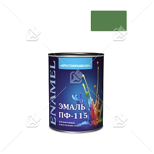 Эмаль ПФ-115 универсальная алкидная Простокрашено зеленая 1,8 кг
