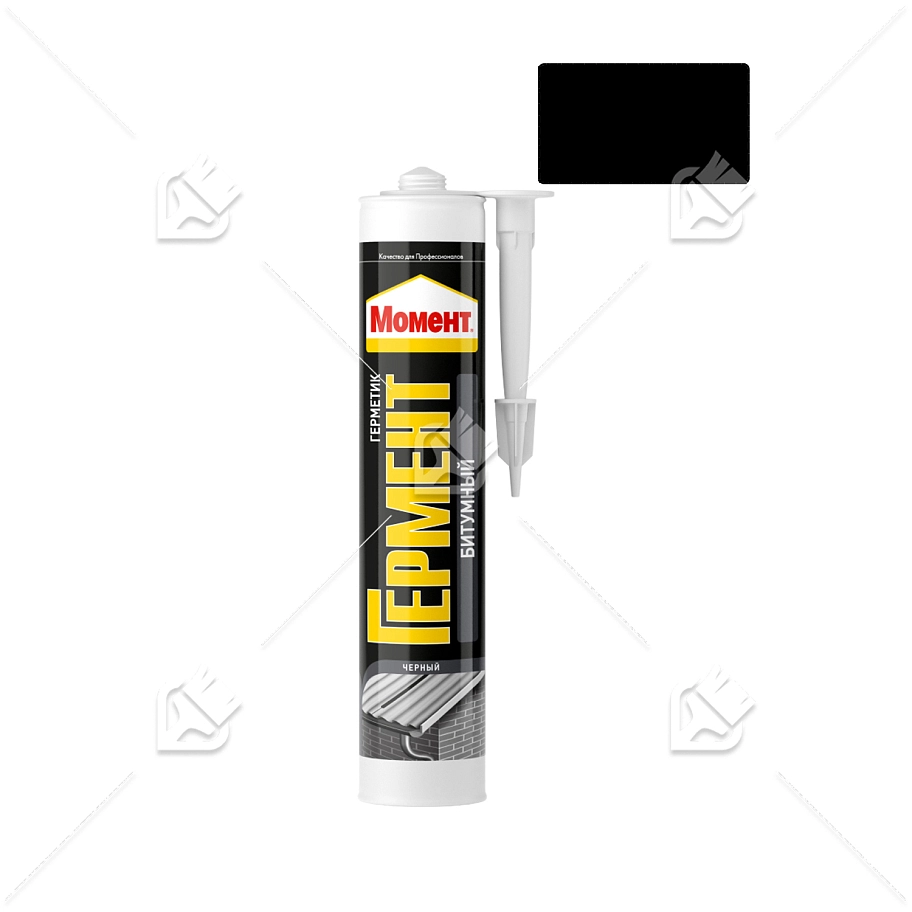 Герметик битумный кровельный Момент Гермент черный 300 мл.