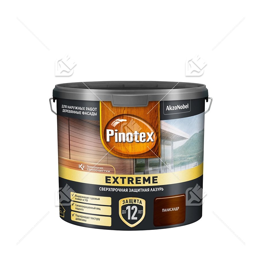 Пропитка декоративная для защиты древесины Pinotex Extreme палисандр полуматовая 2,5 л