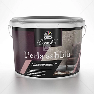 Покрытие декоративное Dufa Creative Perla Sabbia эффект жемчужных песчаных вихрей база ARGENTO LC-001 5 кг.