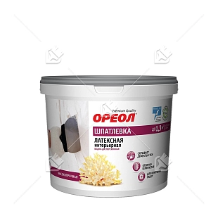 Шпатлевка для внутренних работ латексная Ореол 8 кг.