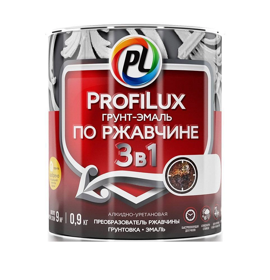 Грунт-эмаль на ржавчину 3 в 1 Profilux полуматовая синяя 1,9 кг.