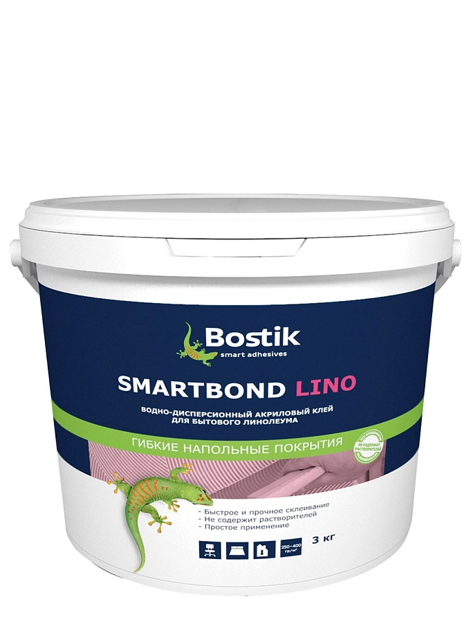 Клей для напольных покрытий Bostik SmartBond Lino 6 кг.
