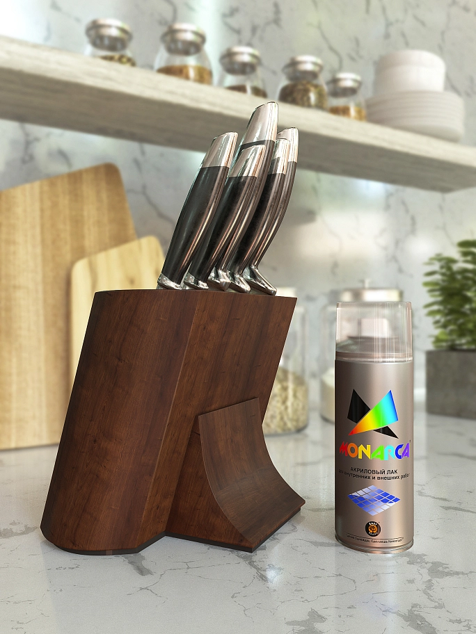 Лак аэрозольный Eastbrand Monarca бесцветный матовый 520 мл. 