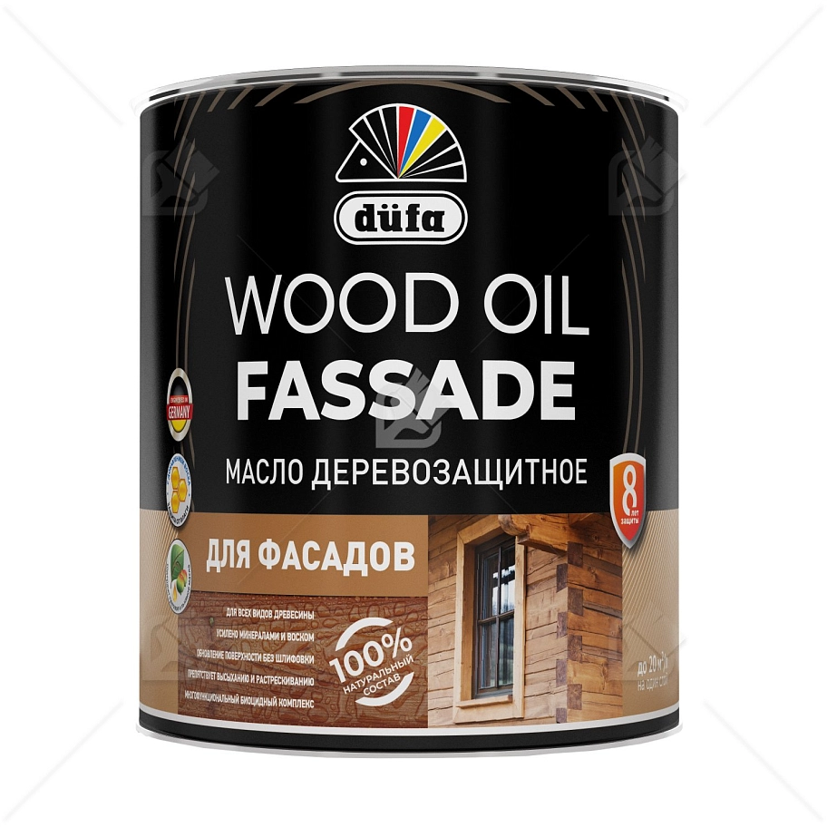 Масло деревозащитное для фасадов Dufa Wood Oil Fassade бесцветное 0,9 л.