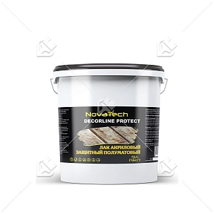 Лак акриловый защитный NovaTech Decorline Protect полуматовый 9 л