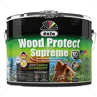 Пропитка декоративная для защиты древесины Dufa Wood Protect Supreme бесцветная 9 л