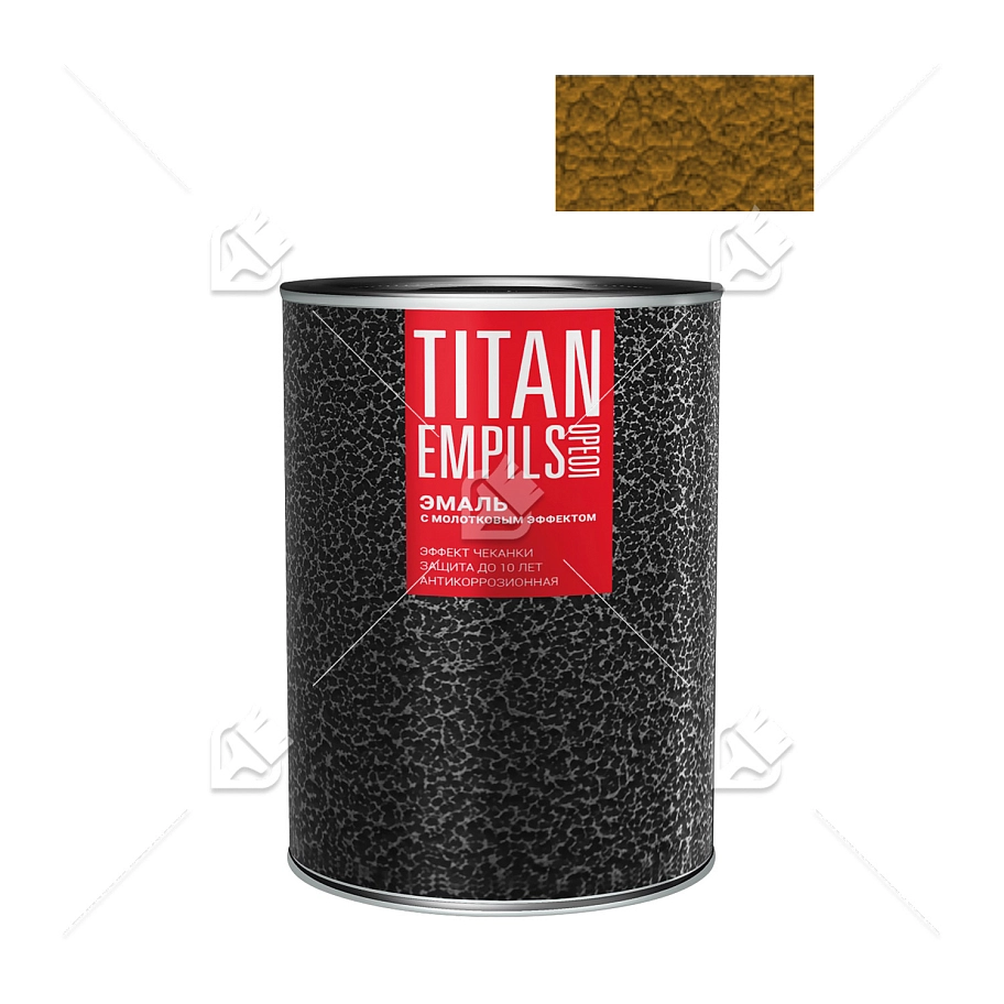 Эмаль для металлических поверхностей Ореол Титан молотковая медная 0,8 кг.