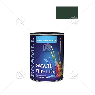 Эмаль ПФ-115 универсальная алкидная Простокрашено темно-зеленая 1,8 кг