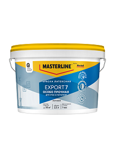 Краска для стен и потолков латексная Masterline Export-7 матовая база BW 2,5 л