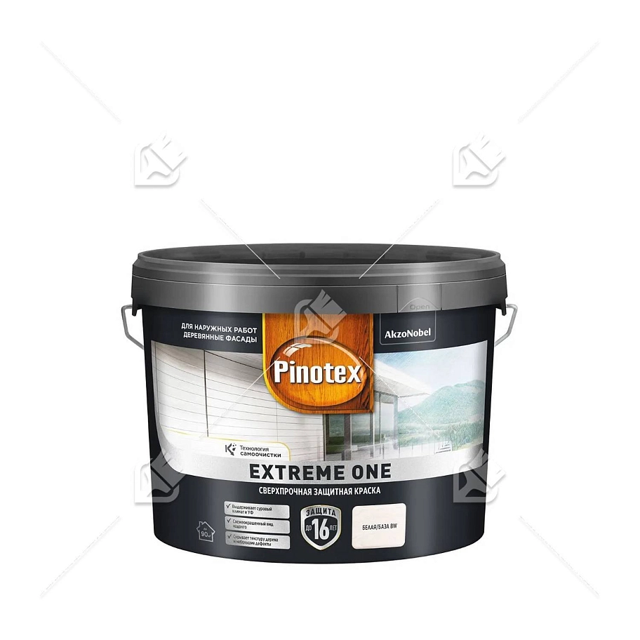Краска для деревянных фасадов акриловая Pinotex Extreme One база BW полуматовая 2,5 л.