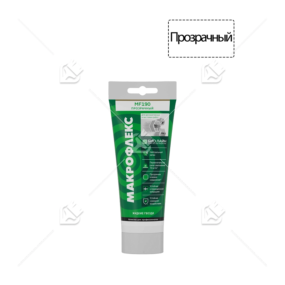 Клей монтажный полиакрилатный Макрофлекс MF190 Ультрасильный прозрачный 185 г