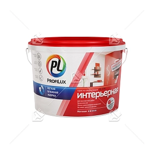 Краска для стен и потолков акриловая Profilux ВД краска PL-07А матовая супербелая 7 кг.