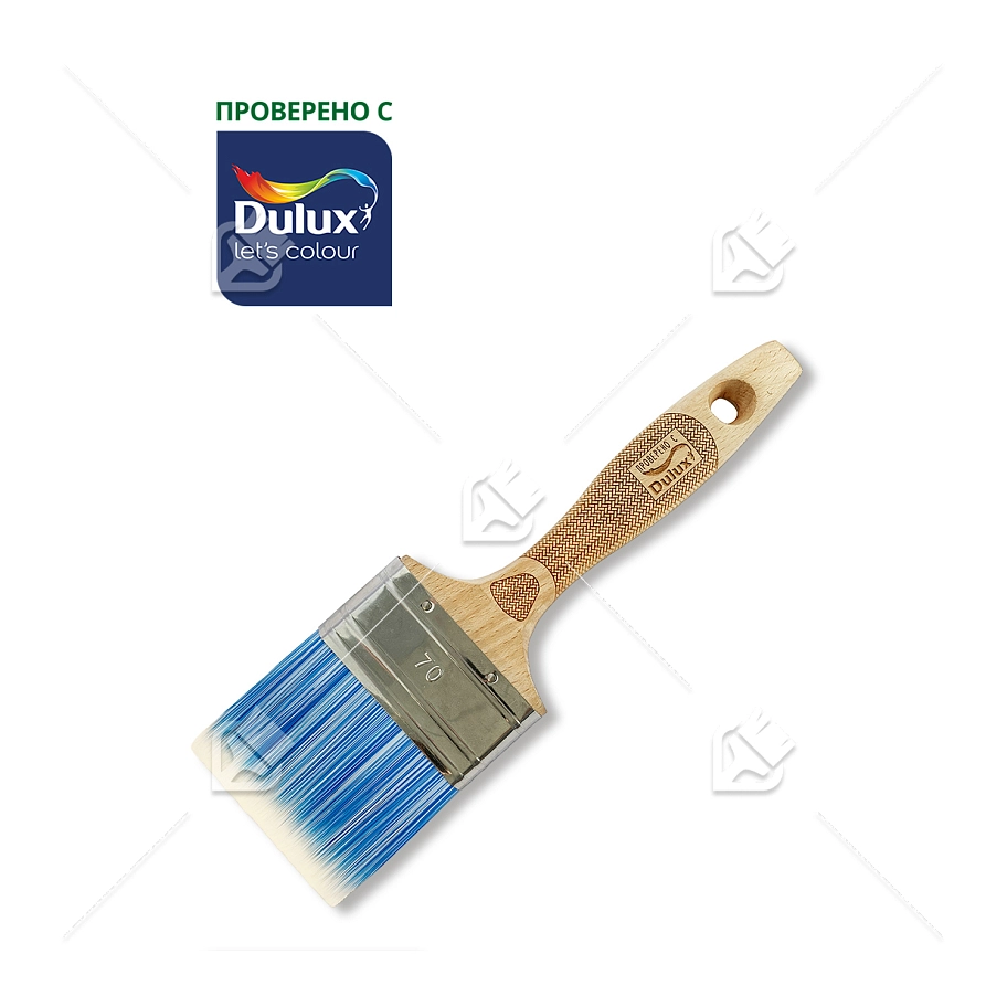 Кисть плоская Handmaler PRO BLUE искусственная щетина буковая ручка 70 мм.