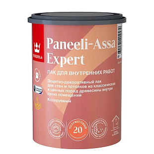 Лак интерьерный Tikkurila PANEELI-ASSA EXPERT EP полуматовый 0,9л