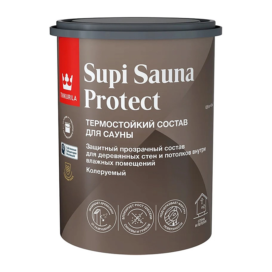 Состав для сауны Tikkurila SUPI SAUNA PROTECT EP полуматовый 0,9л