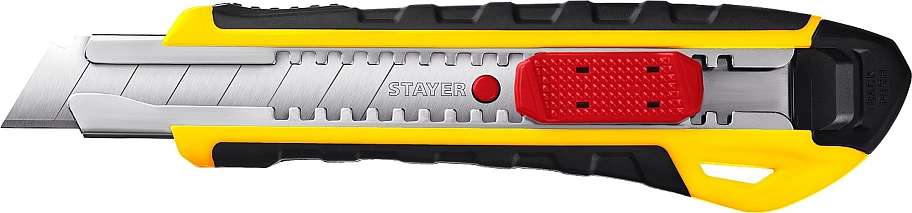 Нож Stayer Master с выдвижным сегментированным лезвием пластмассовый 18 мм