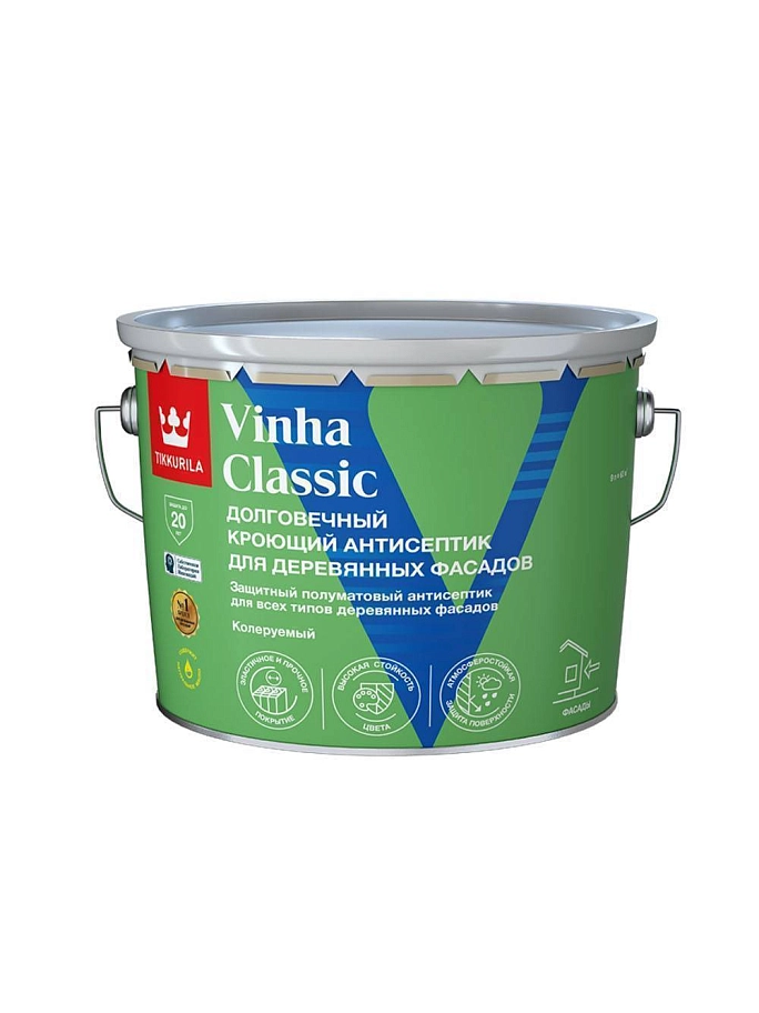 Антисептик кроющий Tikkurila VINHA CLASSIC WA полуматовый 9л