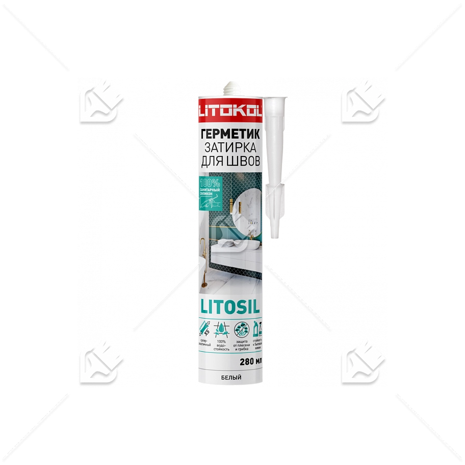 Герметик санитарный силиконовый Litokol Litosil антрацит 280 мл